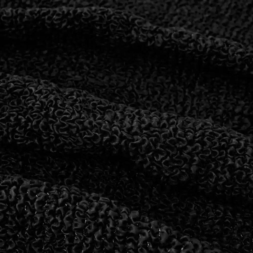 Housse de canapé d'angle Noir - Microfibre - Mediterraneo