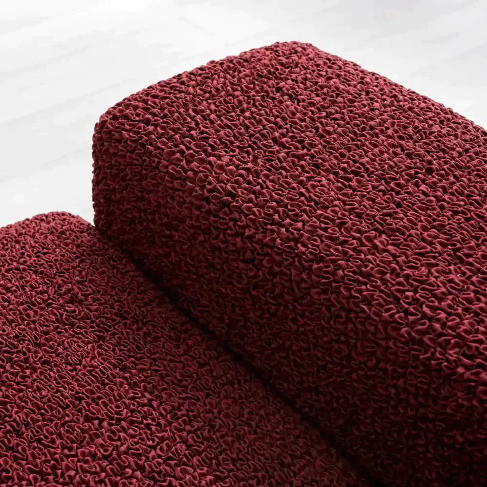 Housse de canapé d'angle Rouge - Microfibre - Mediterraneo