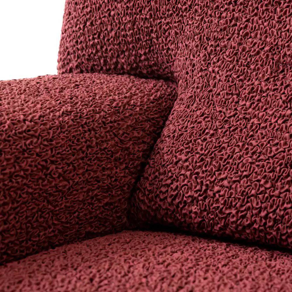 Housse de canapé d'angle Rouge - Microfibre - Mediterraneo