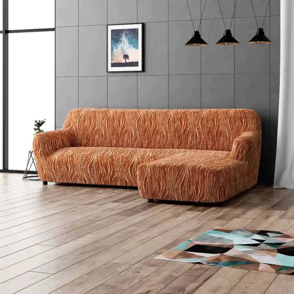 Housse de canapé d'angle Terracotta - Microfibre design - Universo