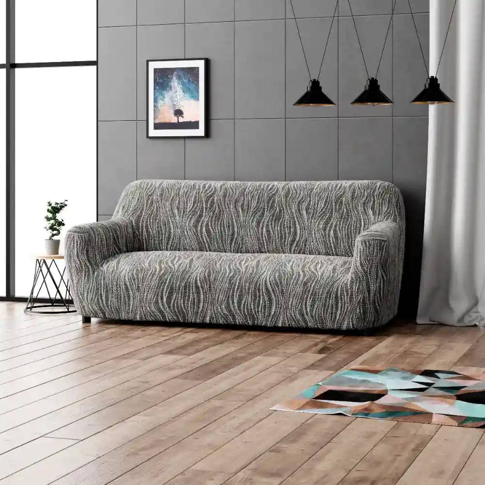 Housse de canapé Gris clair - Microfibre design - Universo