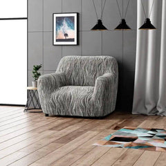 Housse de fauteuil Gris clair - Microfibre design - Universo