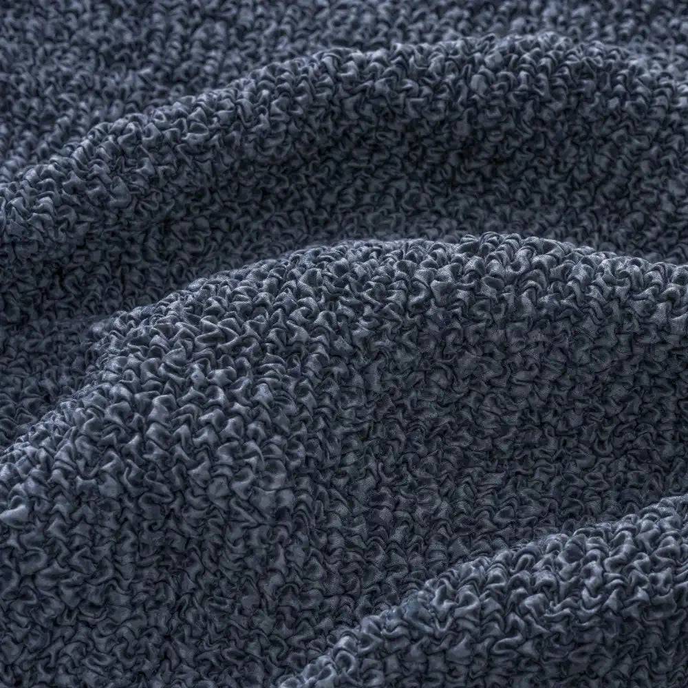 Housse de pouf/repose-pied Bleu - Microfibre imprimé - Vittoria