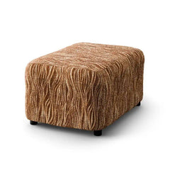 Housse de pouf/repose-pied Marron - Microfibre design - Universo